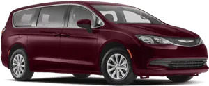 Chrysler Pacific Maroon Side View PNG image