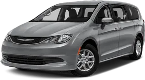 Chrysler Pacific Minivan Silver Profile View PNG