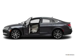 Chrysler Sedan Side View With Open Door PNG
