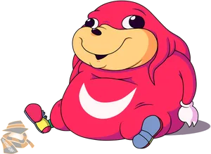 Chubby Ugandan Knuckles Meme PNG image