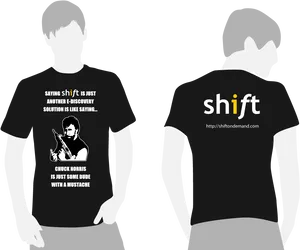 Chuck Norris Shift T Shirt Design PNG image