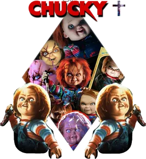 Chucky Collage Horror Icon PNG image