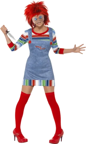 Chucky Costume Female Version PNG image
