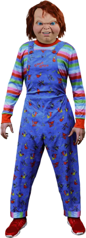 Chucky Doll Costume Standing PNG image
