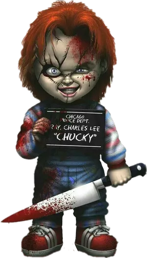 Chucky Doll Holding Knife