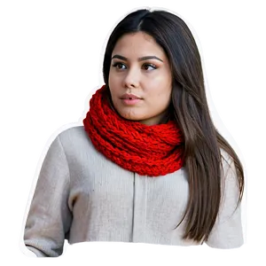 Chunky Red Scarf PNG Rfx
