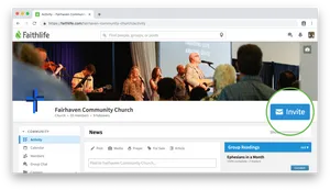 Church Community Invite Button PNG image