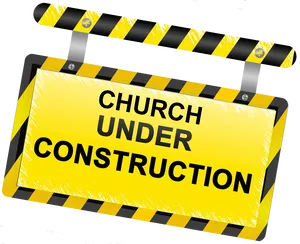 Church Under Construction Sign PNG image