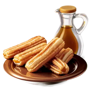 Churros With Maple Syrup Png Duf PNG image