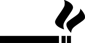 Cigarette Smoke Silhouette Graphic PNG
