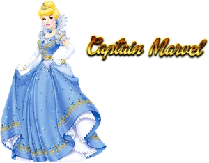 Cinderella Captain Marvel Mashup PNG image