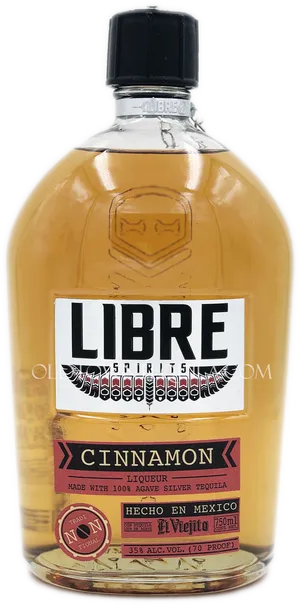 Cinnamon Flavored Liqueur Bottle PNG image