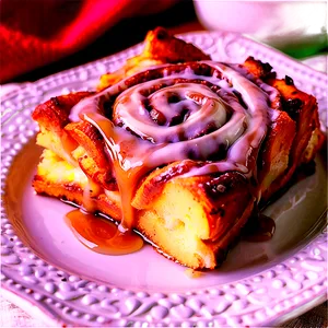 Cinnamon Roll French Toast Bake PNG 50