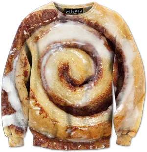 Cinnamon Roll Sweatshirt Design PNG image