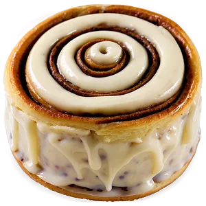 Cinnamon Roll With Cream Cheese Frosting Png 06122024 PNG image