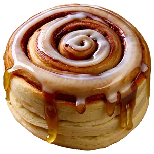 Cinnamon Roll With Maple Glaze PNG 06122024