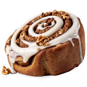Cinnamon Roll With Walnut Crunch PNG Mrt PNG