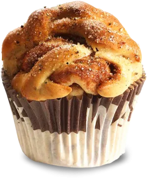 Cinnamon Sugar Crusted Bun PNG image