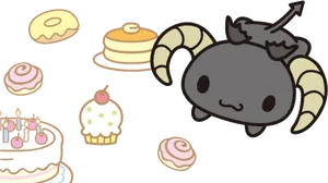 Cinnamoroll Dessert Theme Illustration PNG image