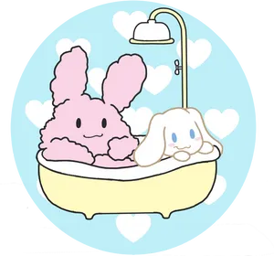 Cinnamorolland Friend Bath Time PNG image
