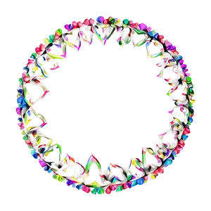 Circle Frame With Hearts PNG Tkg