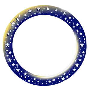 Circle Frame With Stars PNG 86