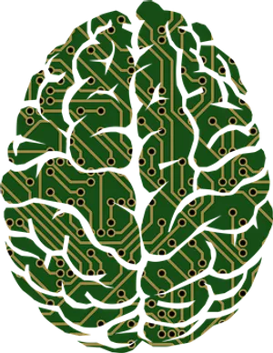 Circuit Board Brain Illustration