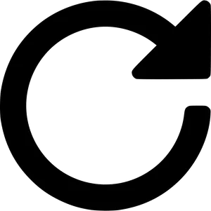 Circular Arrow Icon Black PNG image