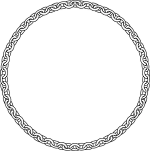 Circular Chain Frame Graphic PNG image