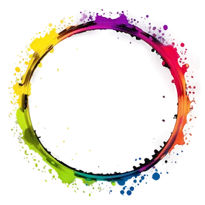 Circular Color Splash PNG 06252024 PNG