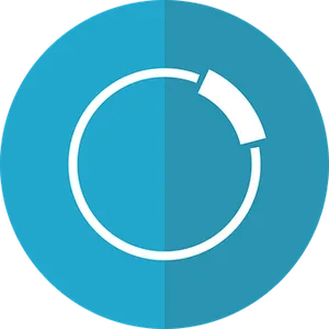 Circular Loading Icon Blue Background PNG