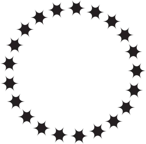 Circular Patternof Stars PNG image