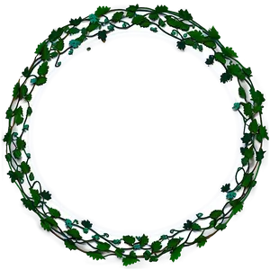 Circular Vine Frame Design PNG image