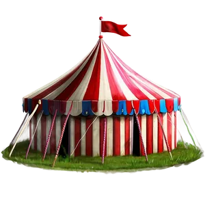 Circus Tent In Field PNG 06132024