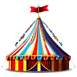 Circus Tent In Rainbow Colors PNG Qrf58 PNG