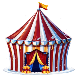 Circus Tent In Snow PNG 06132024