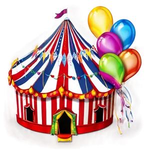 Circus Tent With Balloons Png 63 PNG image