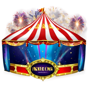 Circus Tent With Fireworks PNG Eek