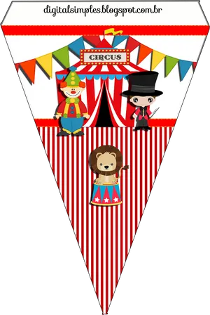 Circus Theme Party Banner PNG image
