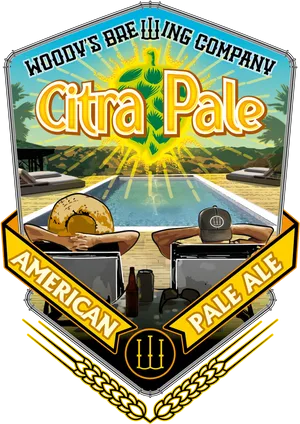 Citra Pale Ale Beer Label PNG image