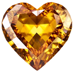 Citrine Heart PNG 06282024
