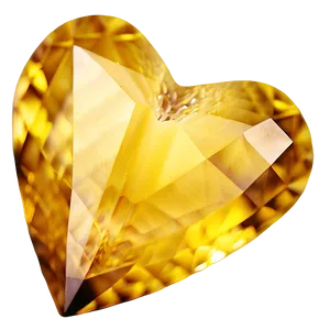 Citrine Heart PNG 18