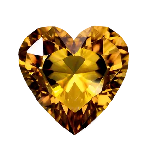 Citrine Heart PNG Oqt
