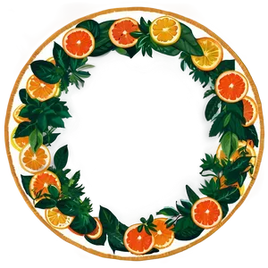 Citrus And Herb Kitchen Wreath PNG 40