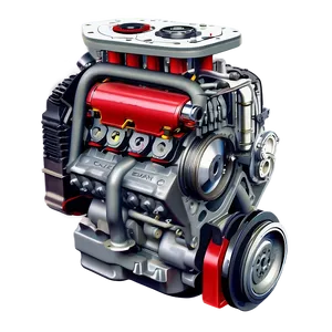 City Car Engine Cutaway PNG Biu