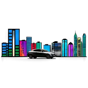 City Car Vector Wallpaper PNG Fiv16 PNG