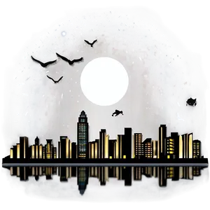 City Skyline At Night Picture PNG Frd26