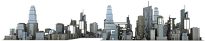 City Skyline Silhouette PNG image