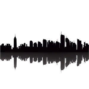City Skyline Silhouette PNG Fok