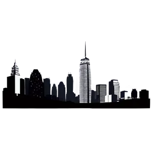 City Skyline Silhouette PNG Hbh65